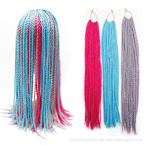 High quality senegalese twist Wholesale Price 30 Strands Ombre Jumbo Braid Senegalese Braid Twist Crochet Hair Extension